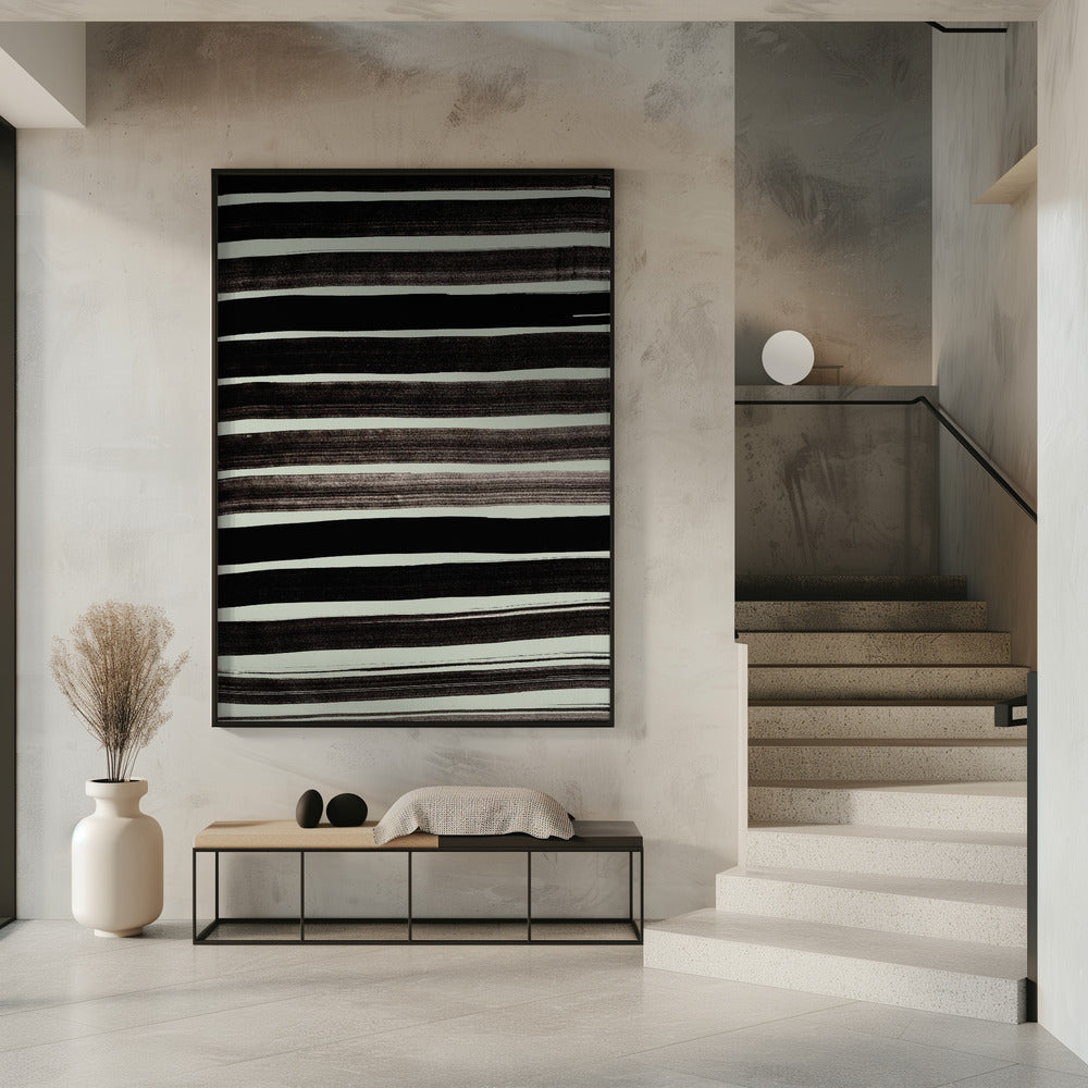 Lines in Green Poster