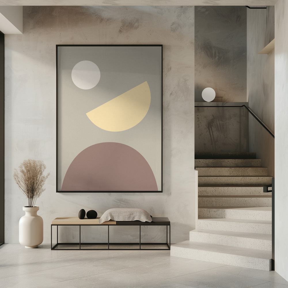 Arches Yellow and Gray Poster