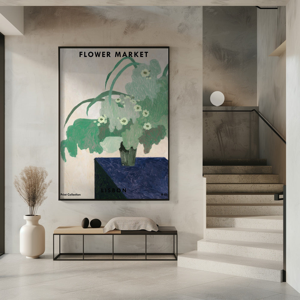 Flower Market. Lisbon Poster