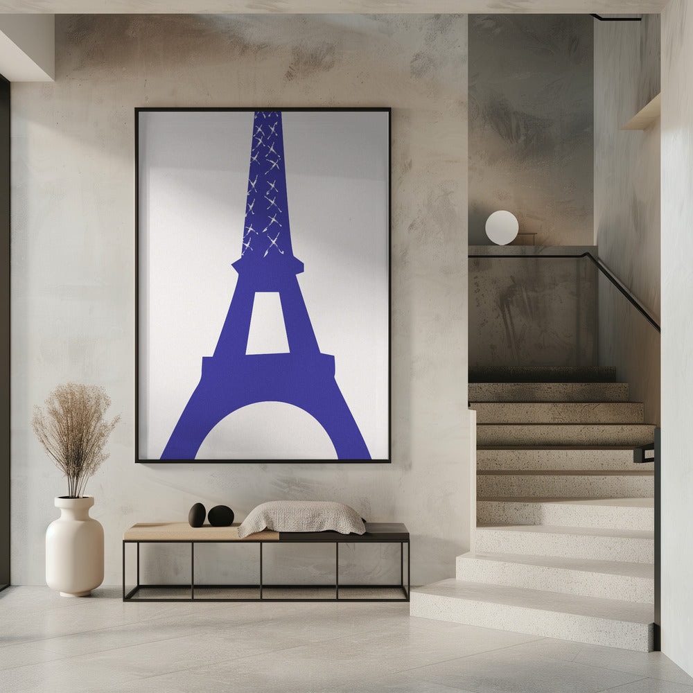 Eiffel Bleu Poster