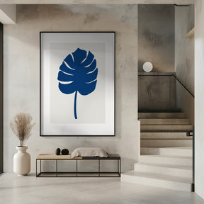 Leaf Blue Poster