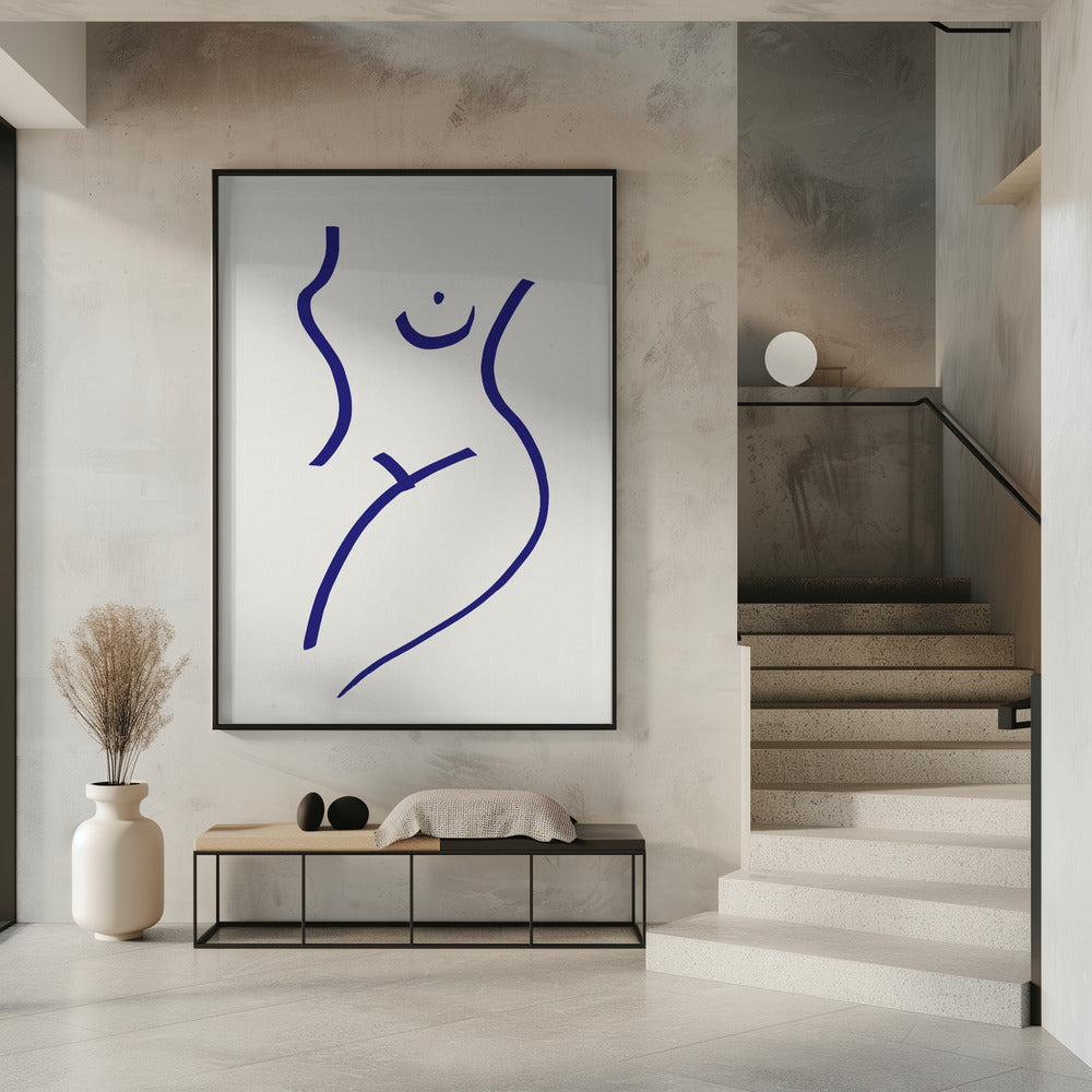 Nude Blue Poster