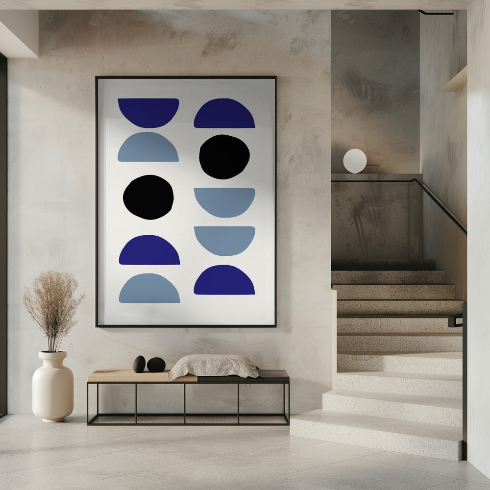 Blue Shapes 2 Poster