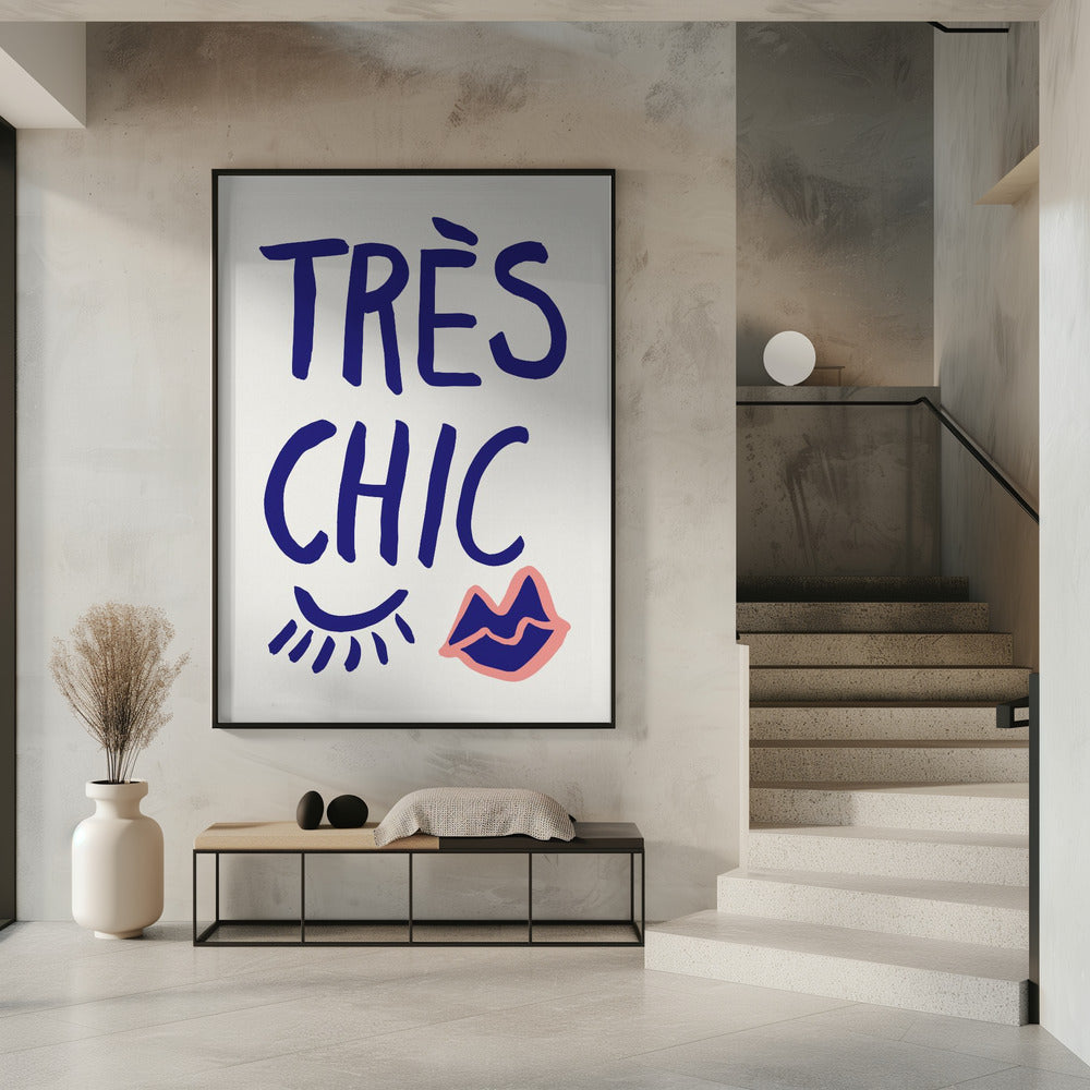 Tres Chic Blue Poster