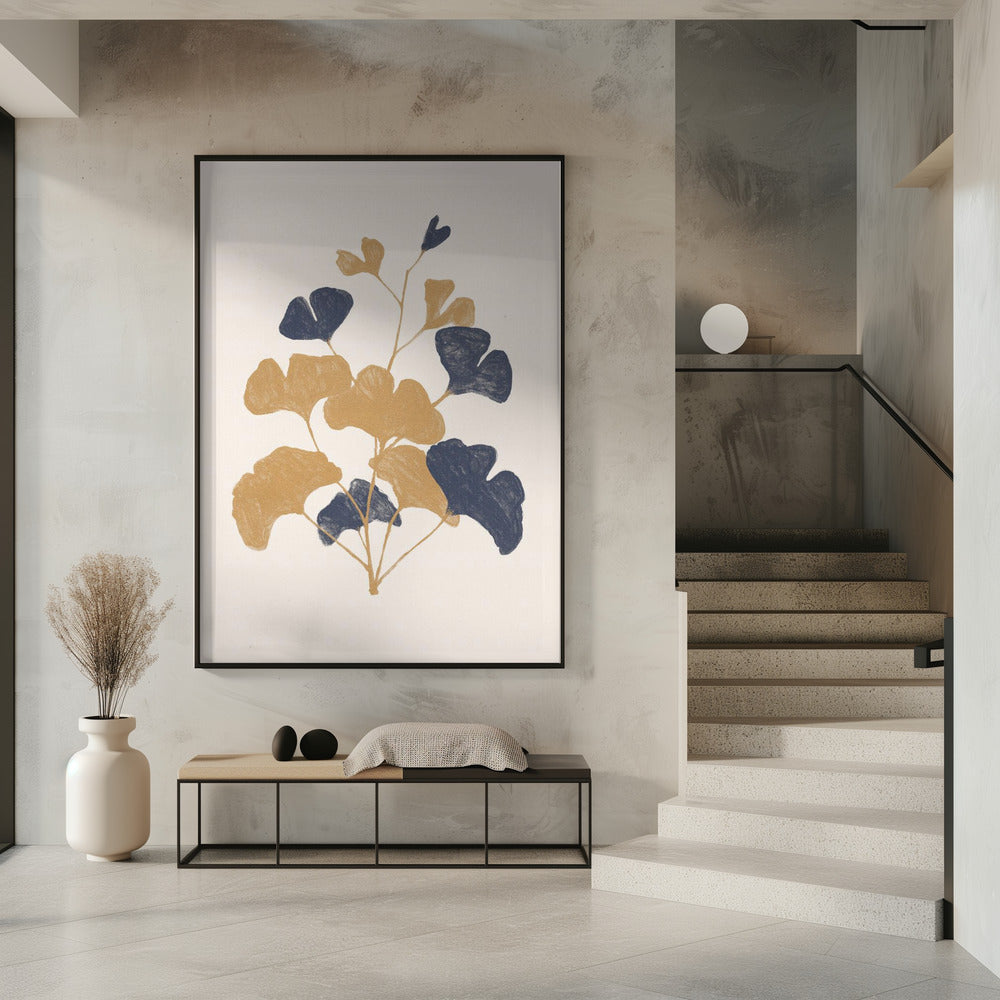 Golden Ginko Poster