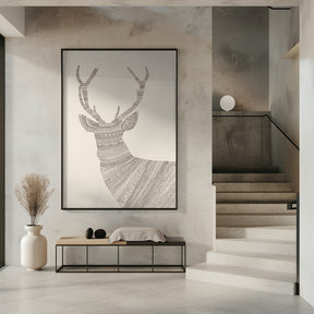 Stag Beige Poster