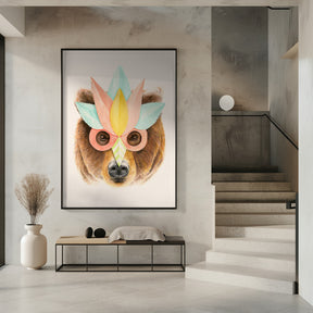 Bear Paper Mask Poster