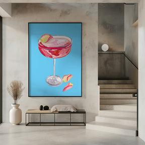 Sparkling Rose Gin Cocktail Poster