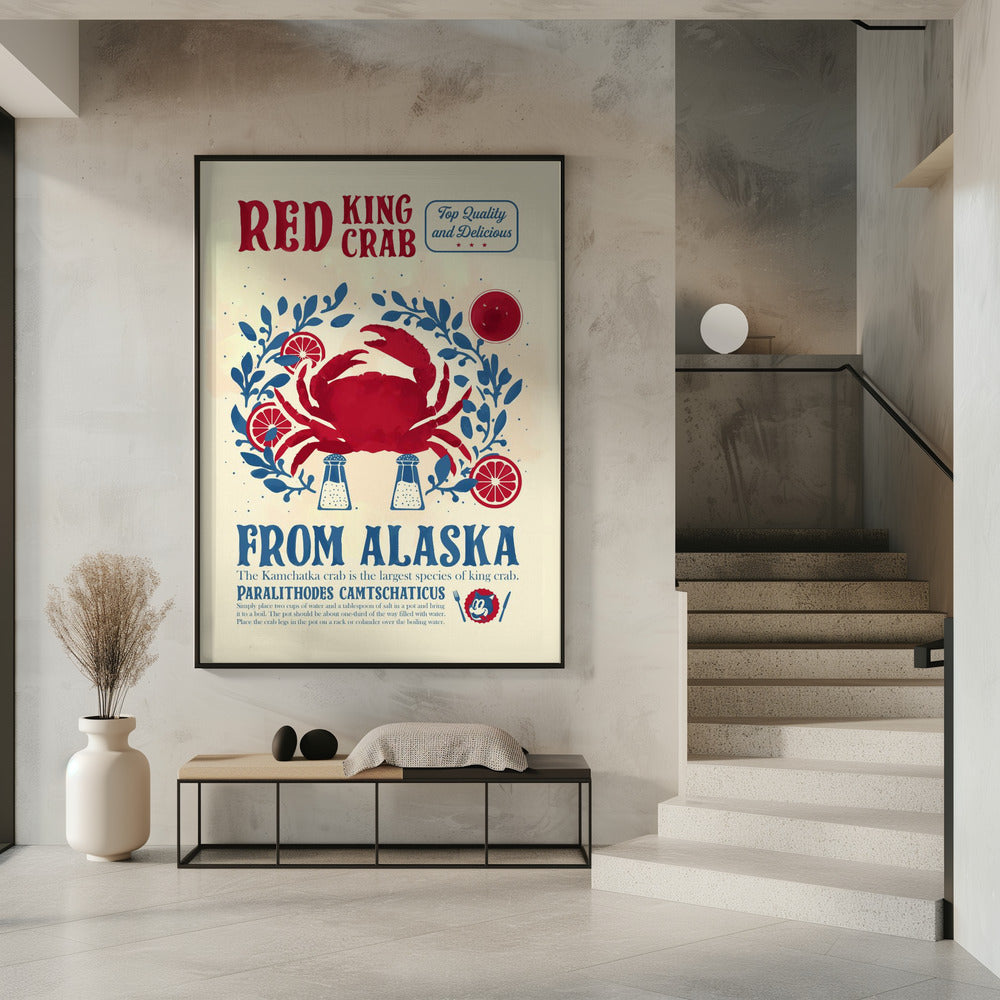 Crab kitchen print Poster