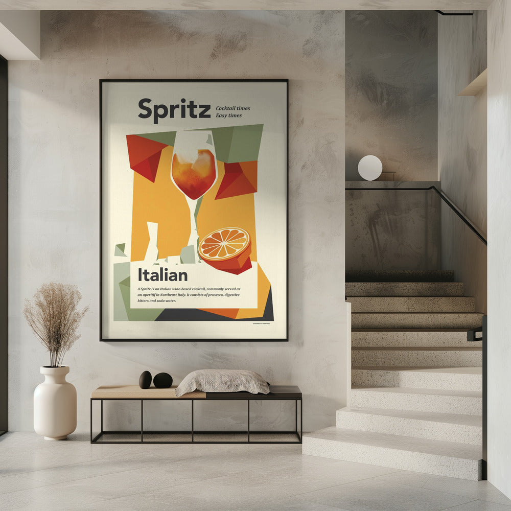 Aperol spritz print Poster