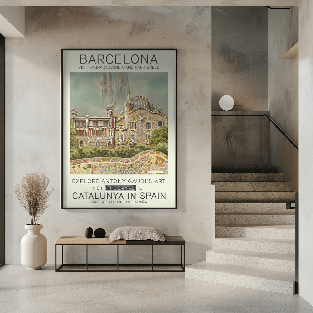 Barcelona print Poster