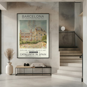 Barcelona print Poster