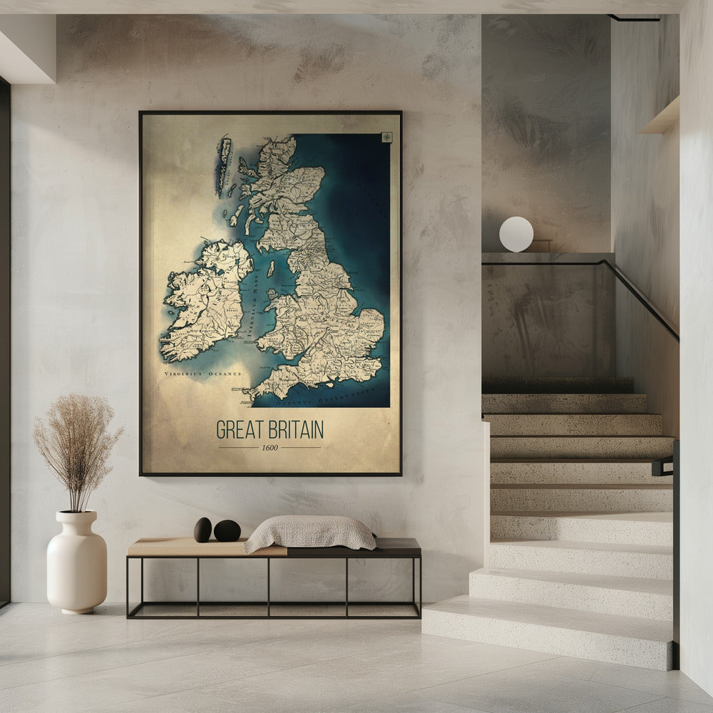 Great Britain map Poster