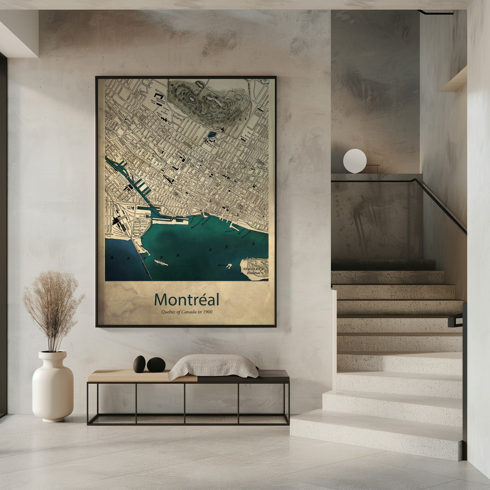 Montreal map Poster