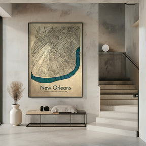 New Orleans map Poster