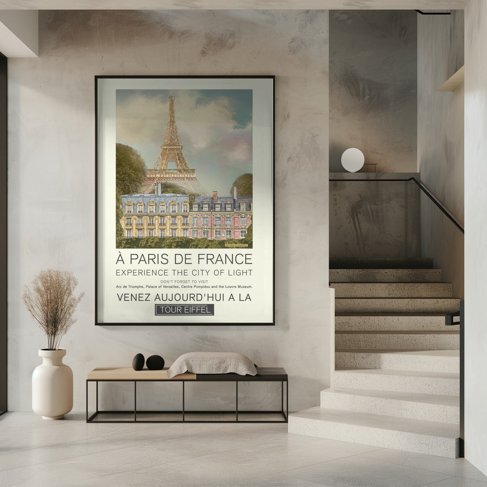 Paris retro print Poster