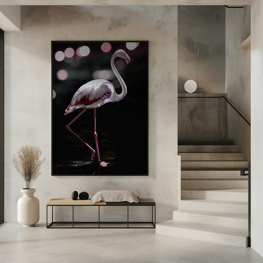 Dancing Flamingo Poster