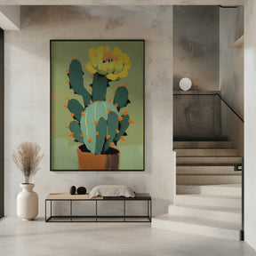 Flowering Cactus Poster