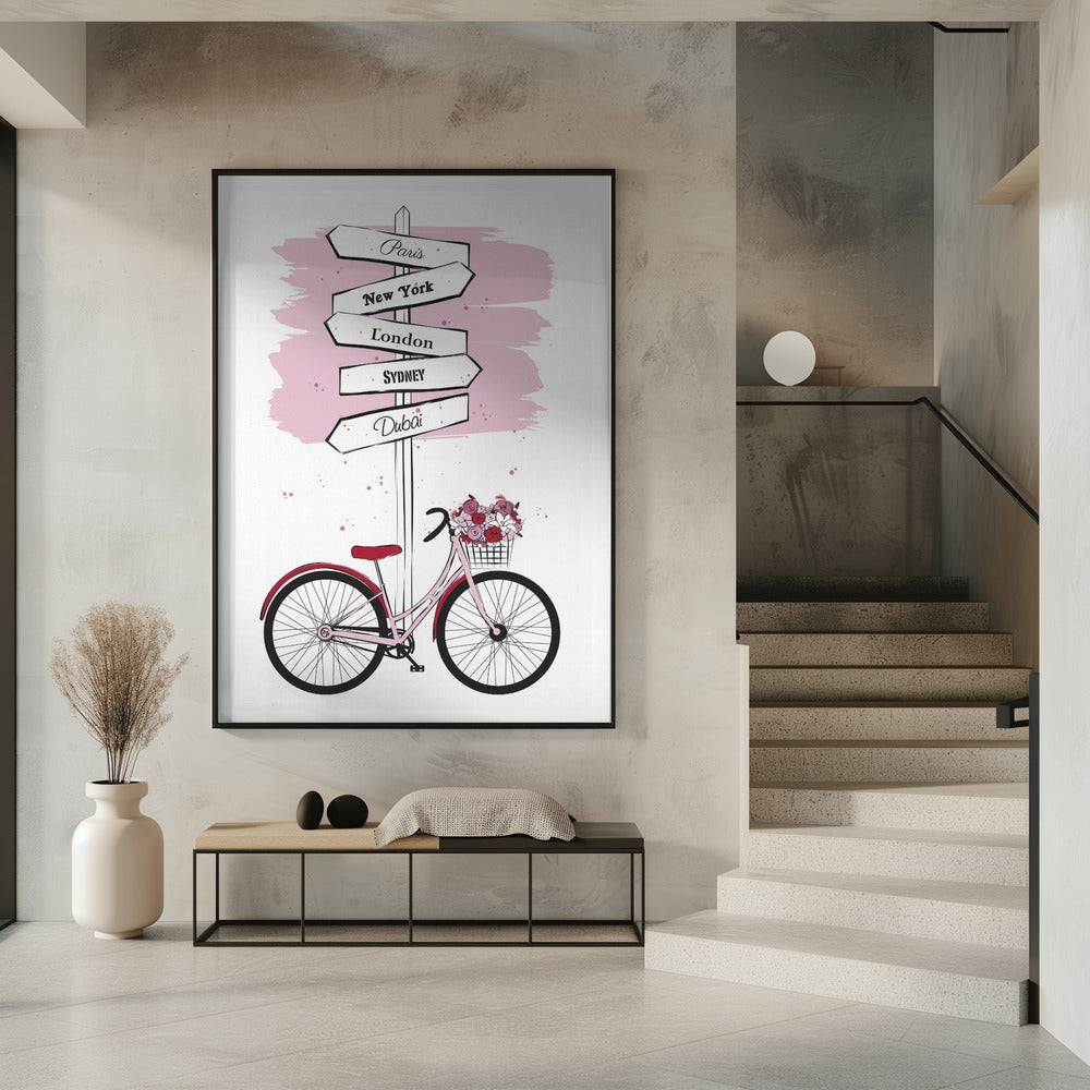 Bike Travels Poster