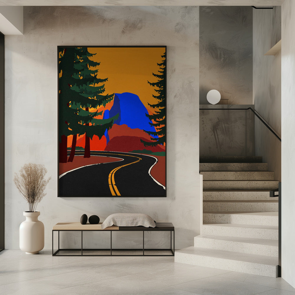 Clacier Road With Half Dome Poster