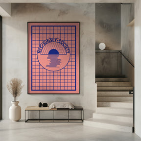 Nyc Sunset Society Blue Poster