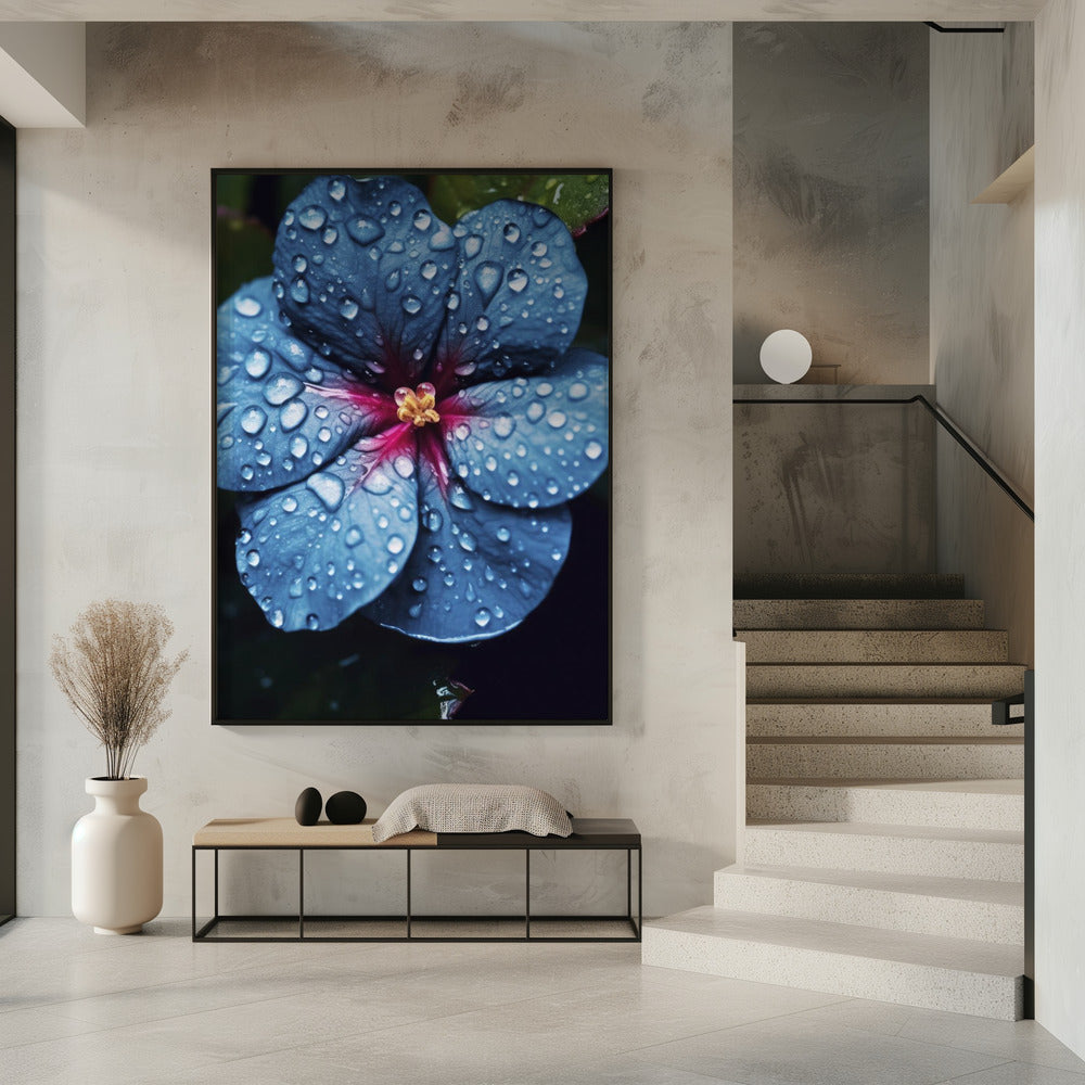 Blue Lagoon Flower Poster