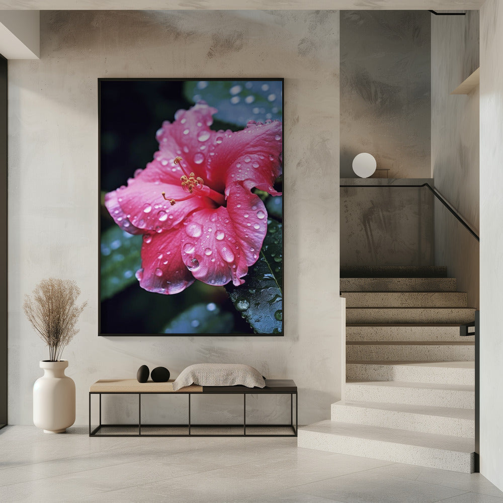 Pink Hibiscus Poster