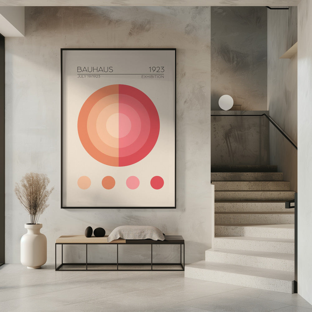 Bauhaus Pembe Daire Poster