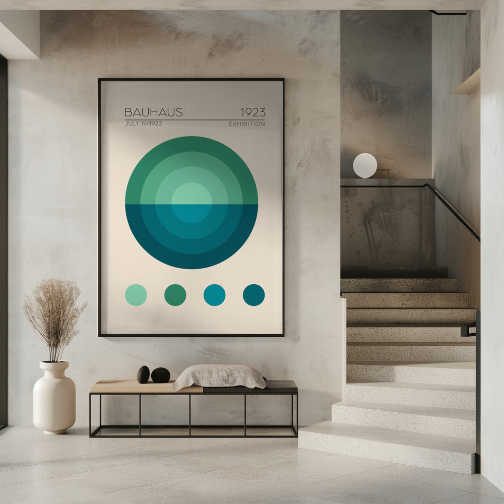 Bauhaus Mavi Daire Poster