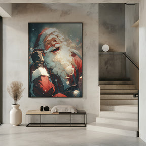 Laughing Santa Poster