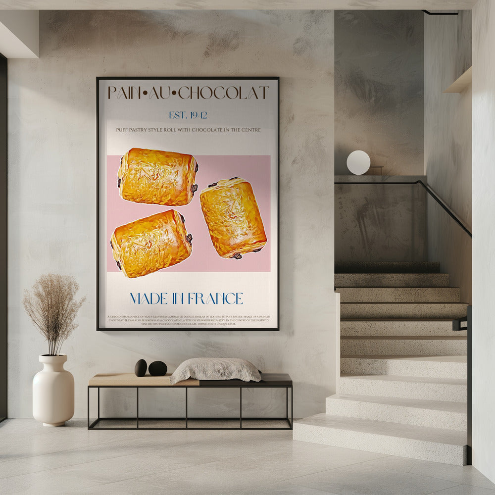 Pain Au Chocolat Print Poster