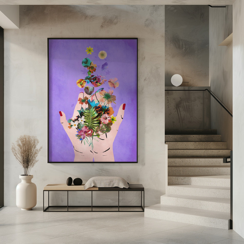 Frida`s Hand`S (Purple) Poster