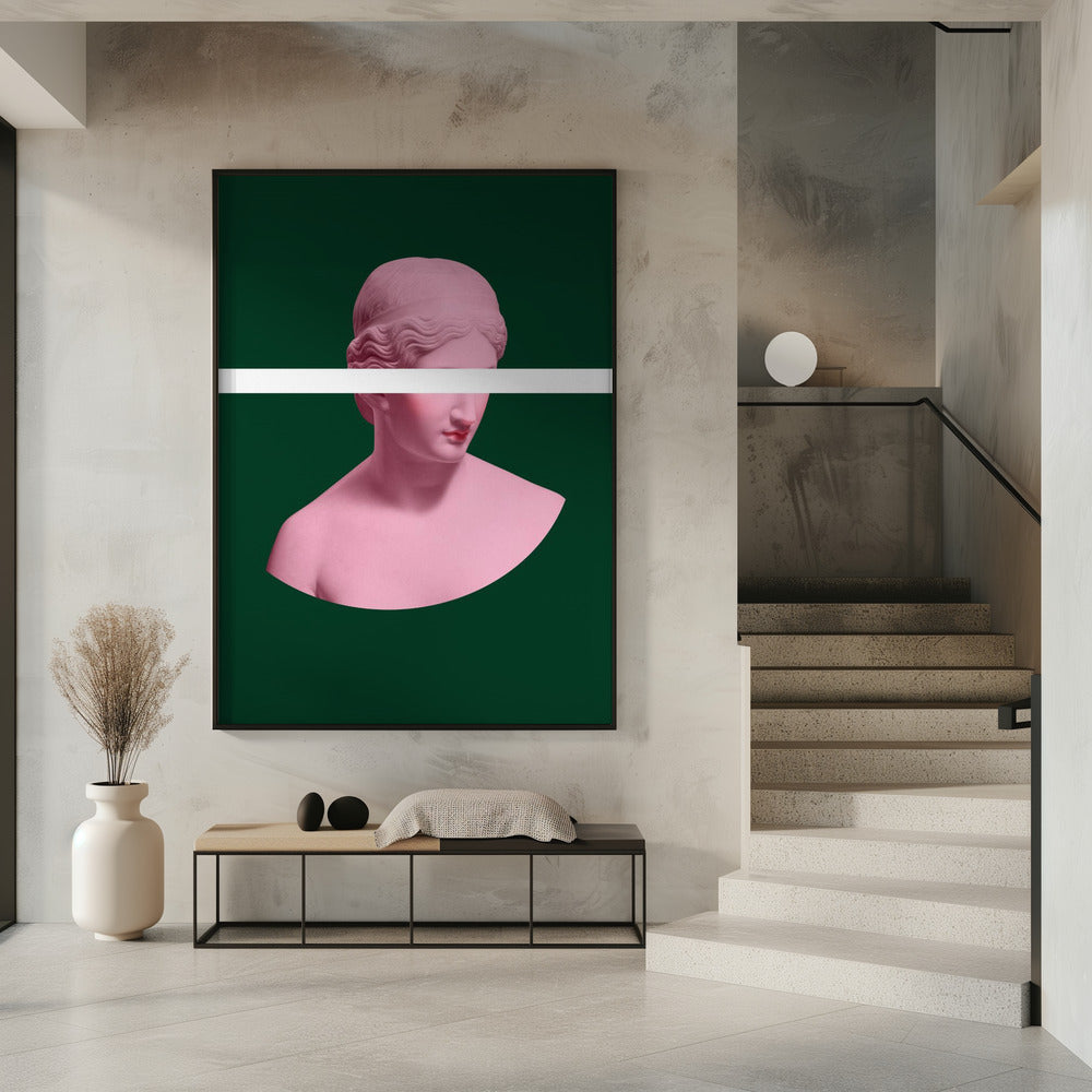 Pink and Green Artemis Poster