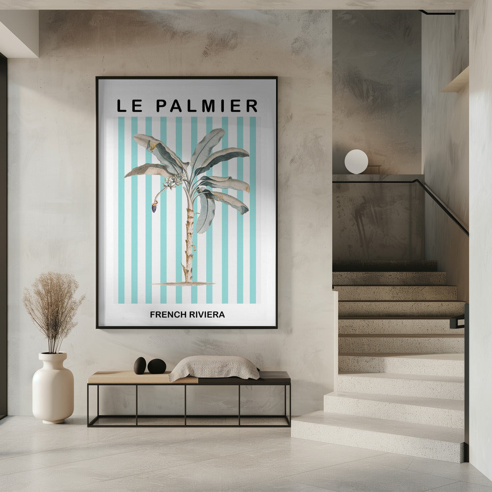 Striped Palm Tree Poster