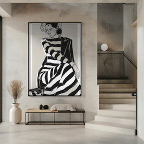 Striped Dress Poster