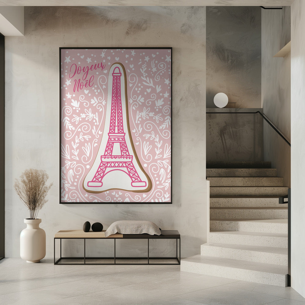 Eiffel tower iced gingerbread cookie Poster