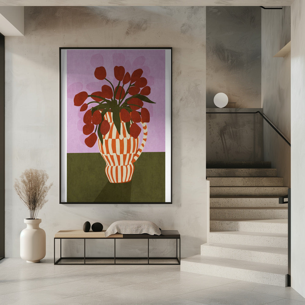 Flower Vase 1ratio 2x3 Print By Bohonewart Poster