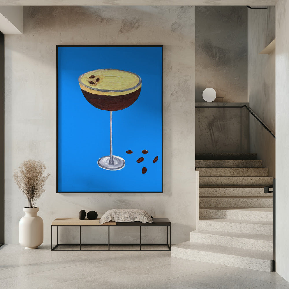 Espresso Martini Blue Poster