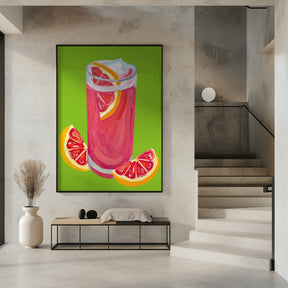 Grapefruit Paloma Pistachio Poster