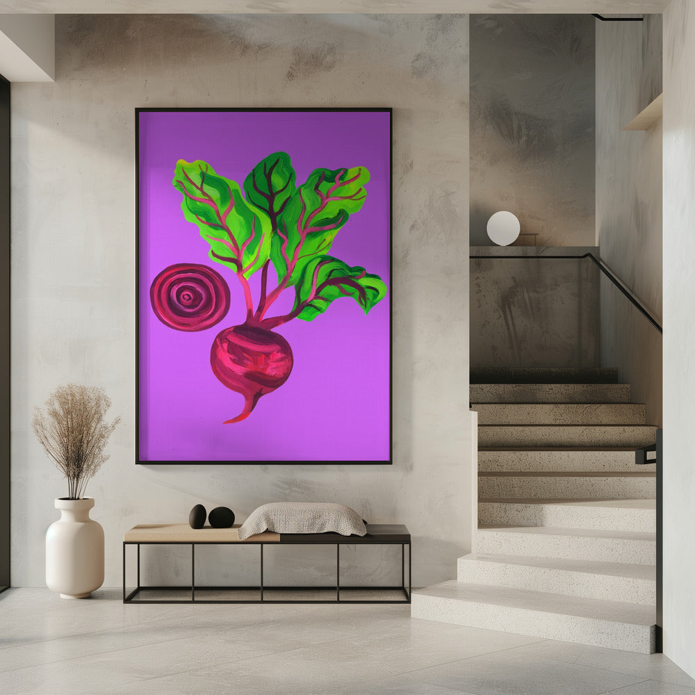 Beetroot Swirl Purple Poster