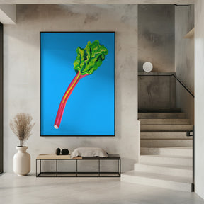 Rhubarb Light Blue Poster