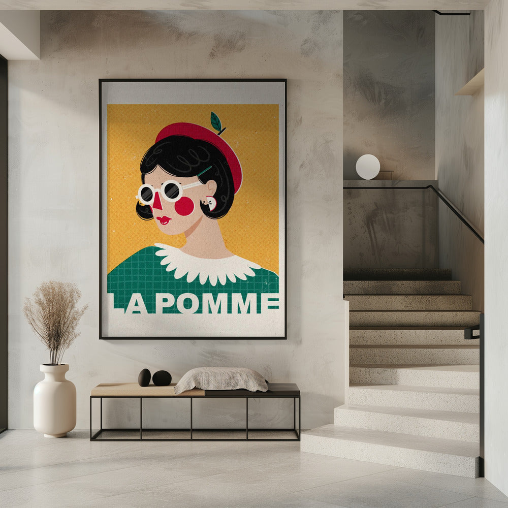 La Pomme French Fashion Portrait Poster