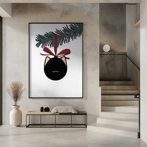 Meowrry bauble (black white) Poster