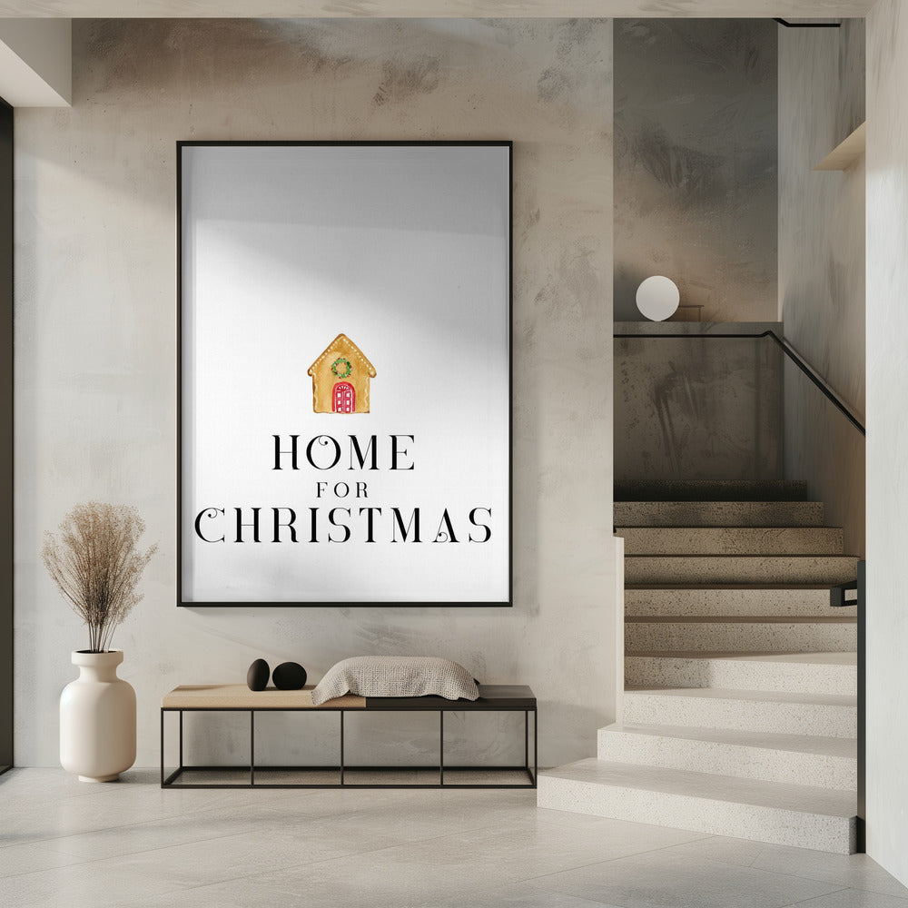 Gingerbread home for Christmas Poster