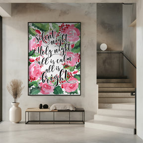 Floral silent night Poster