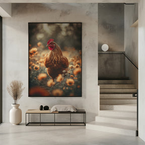 Chicken Portrait Poster