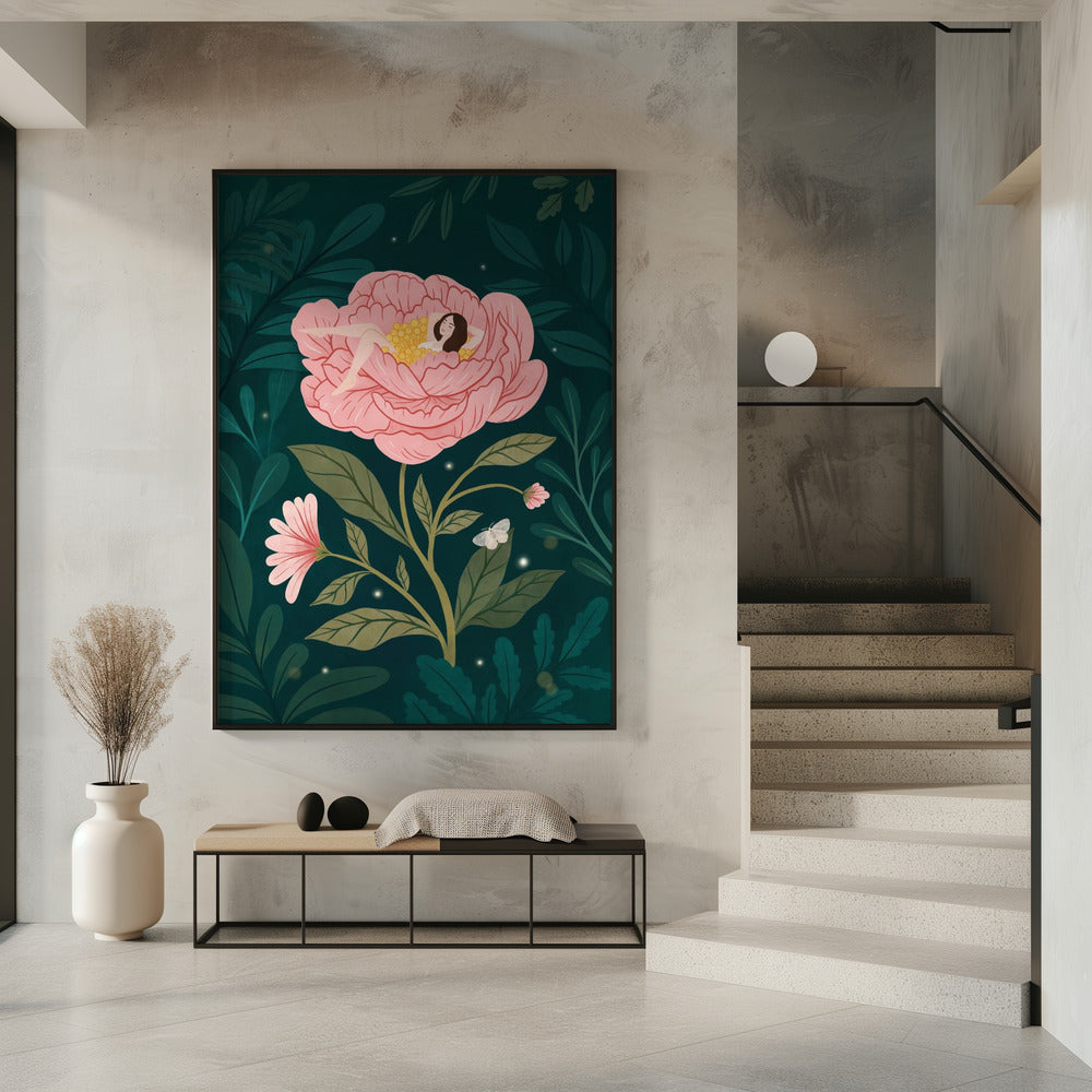 Peony Girl Poster