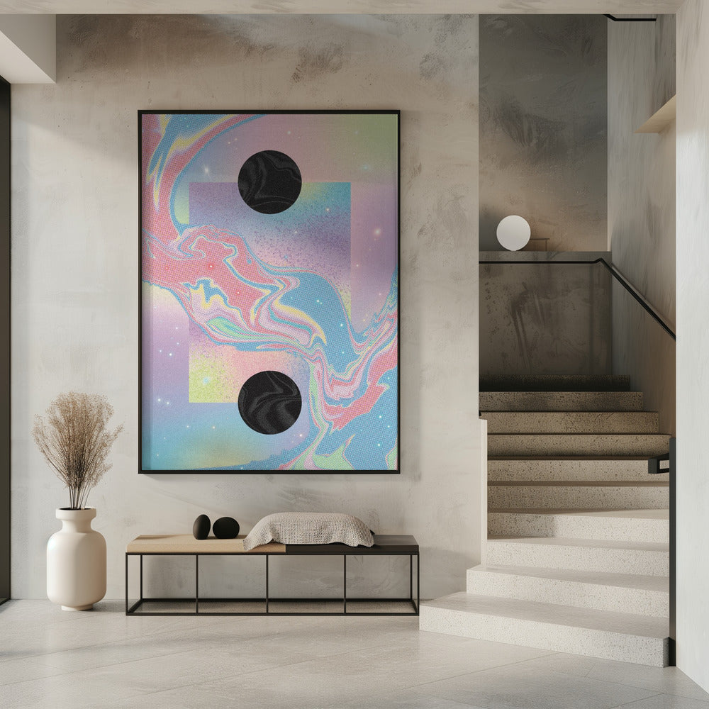 Black Hole Pastel Cosmos Poster