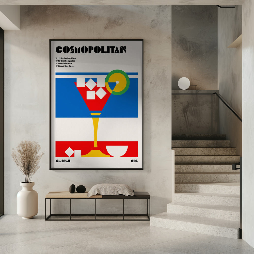 Cosmopolitan Bauhaus Cocktail Poster