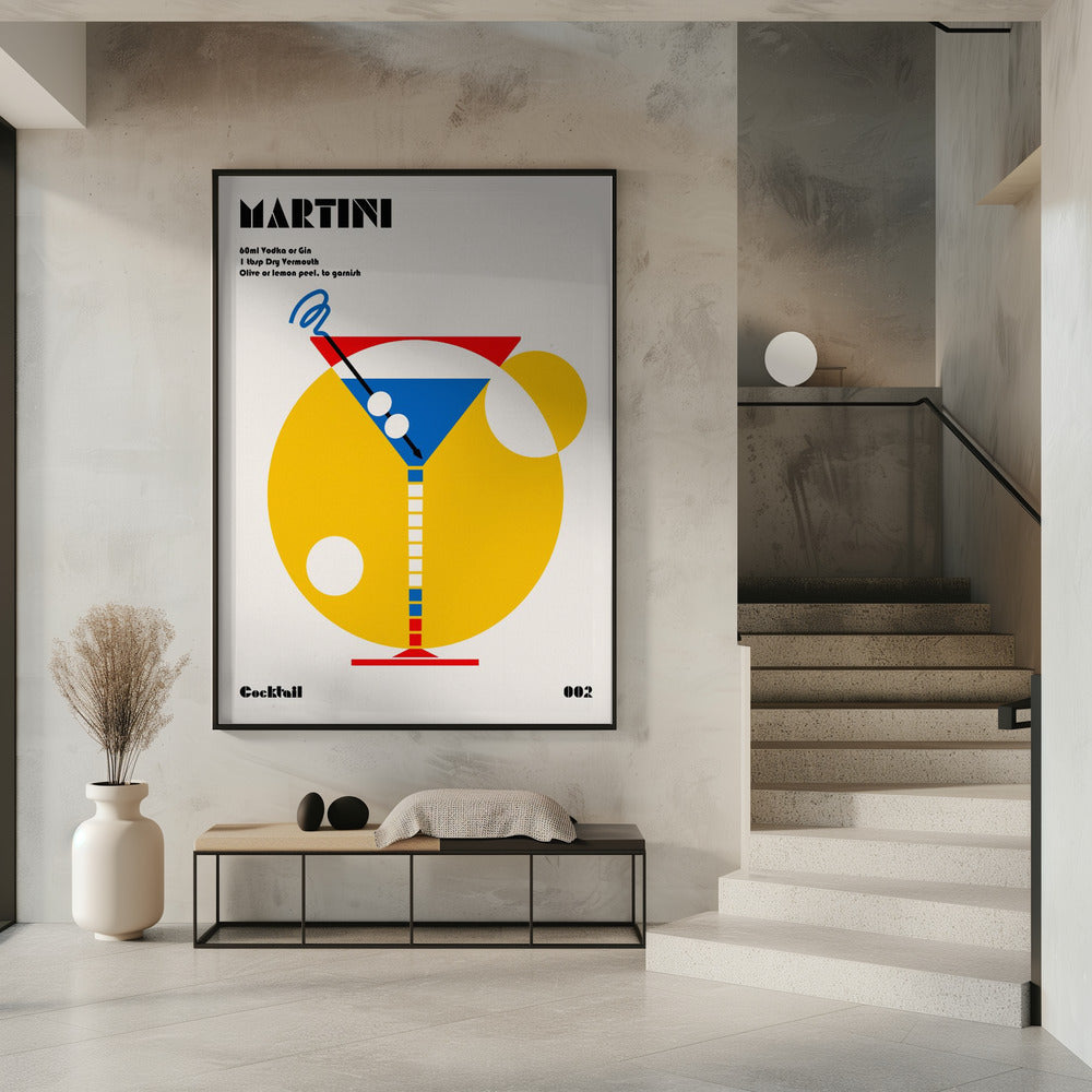 Martini Bauhaus Cocktail Poster